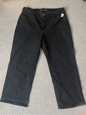 Old Navy Black High-Rise Curvy Wide-Leg Jeans